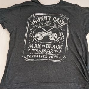 Johnny Cash and The Tennessee Three Man In Black Tee 2X
